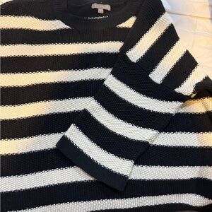 Lilla P Black and Cream Knit Sweater
